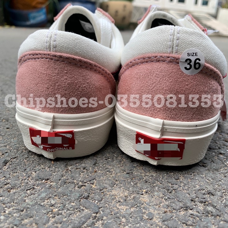 [ van trắng viền hồng ] Giày thể thao và sneakers vans trắng viền hồng