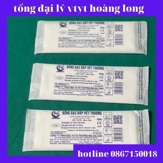 Bông gạc đắp vết thương An Lành 6x15cm vô trùng từng miếng nhiều kích thước