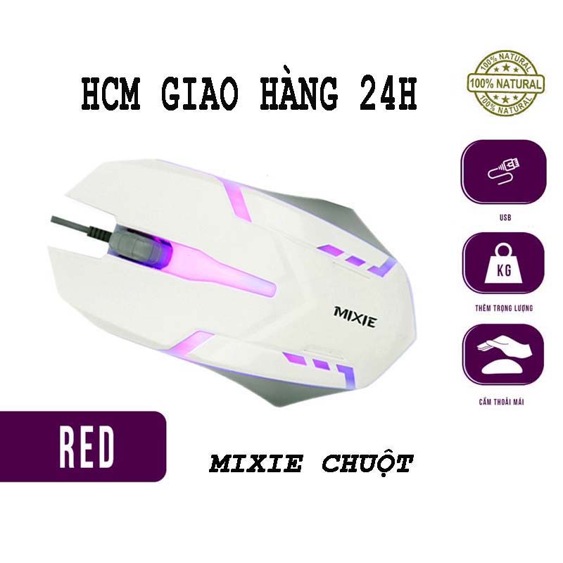 Chuột Gaming Có Dây  USB MIXIE X3 Thiết Kế Tinh Tế Chuột Máy Tính / Đèn LED Nhiều Màu Sắc