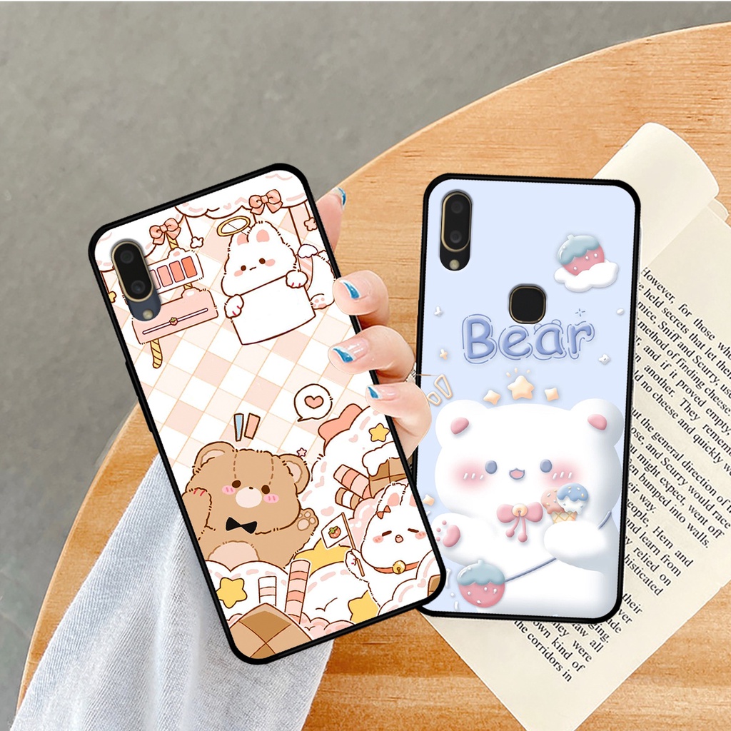 Ốp lưng Vivo V11 / V11i in hình caro gấu thỏ dễ thương