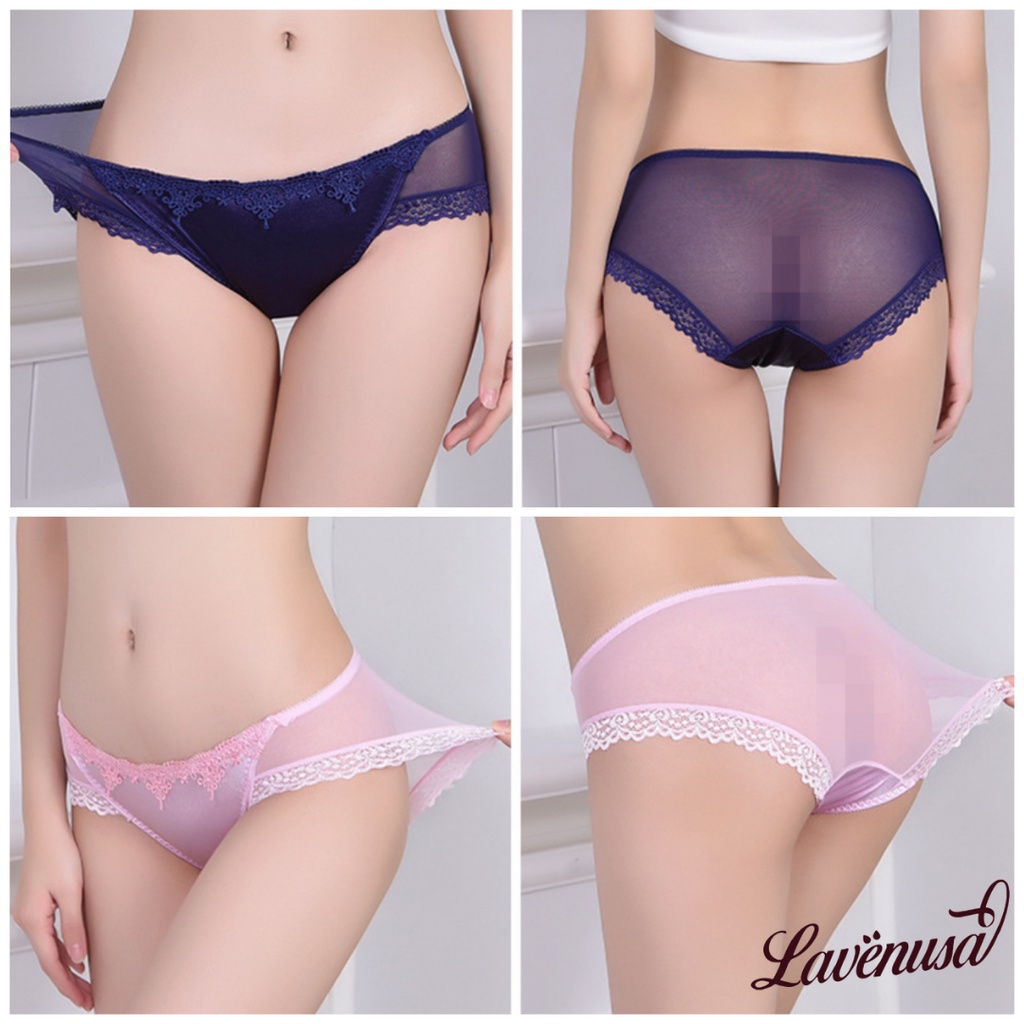 Quần lót nữ ren xuyên thấu quyến rũ gợi cảm mềm mại cao cấp LAVENUSA QL10