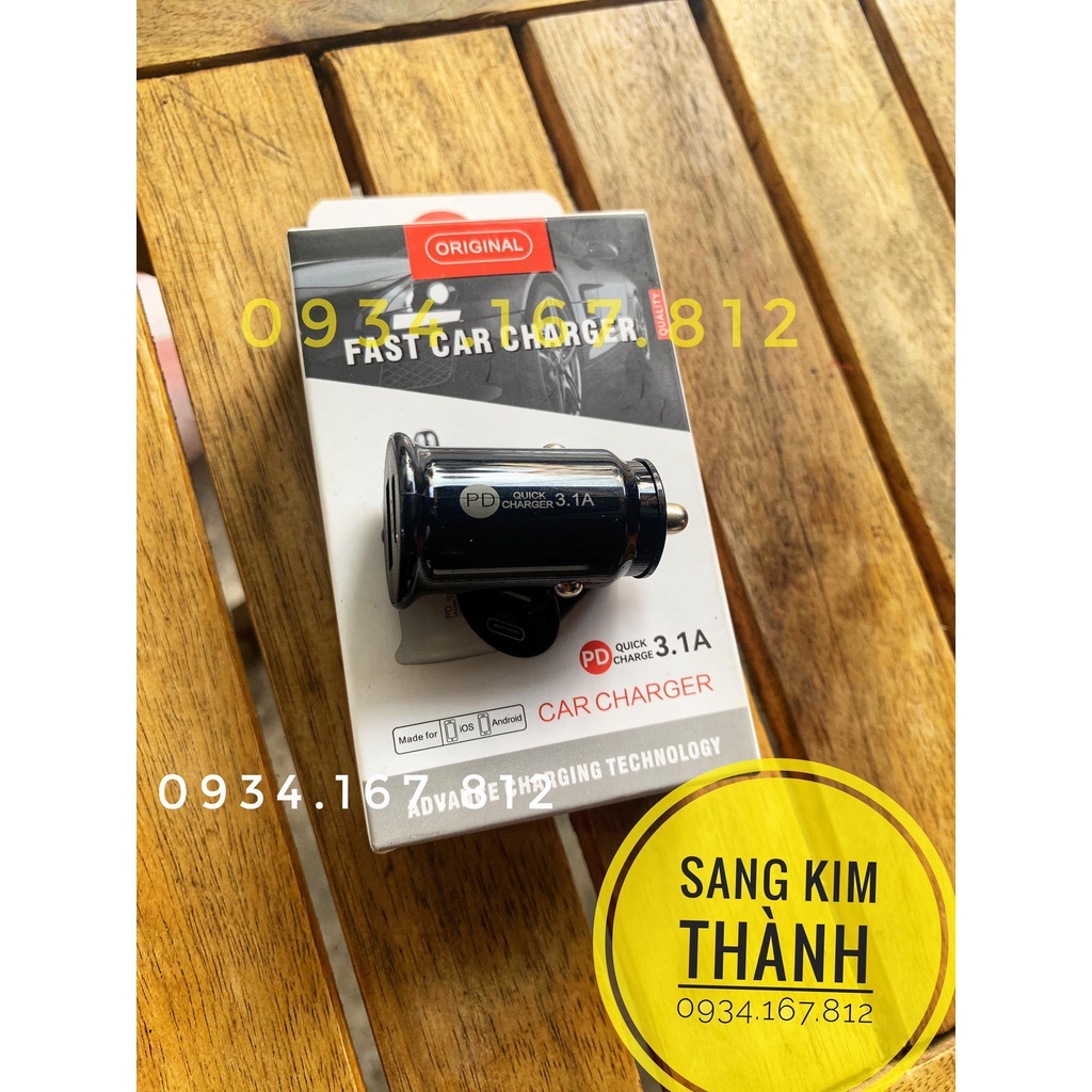 ĐỐC TẨU CỐC SẠC 5V / 3.1A Có Đèn Led Cho Xe Máy Hàng Cao Cấp ORIGINAL