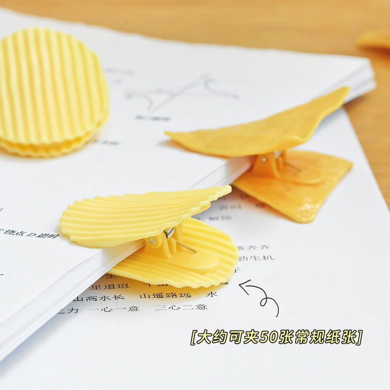 Kẹp Tóc Mái Cảm Xúc Emoji Ngộ Nghĩnh Kẹp Tài Liệu Hình Lát Khoai Tây Cute Cặp Giấy Cho Học Sinh