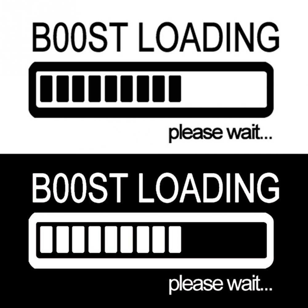 Miếng Dán Trang Trí Xe Hơi In Chữ Boost Loading Please Wait...