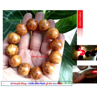 Vòng tay gỗ nu huyết long 20 li (huyết rồng)