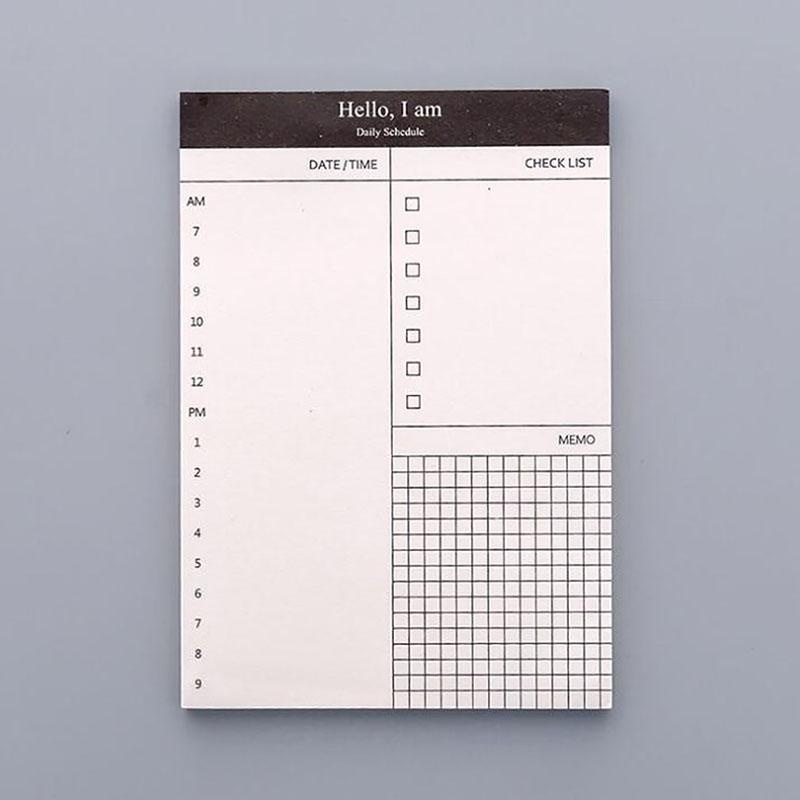 Blank Message Memo Note Stationery Memo Pads Paper Planner Series List Checklist Note Pad Bookmark