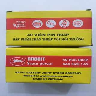 Pin con thỏ R03P-AAA-SIZE-1.5v-vỉ 4 viên