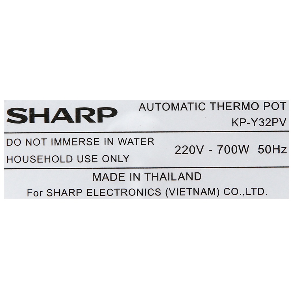 [Mã ELHADEV giảm 4% đơn 300K] Bình thủy điện Sharp KP-Y32PV-CU 3 lít
