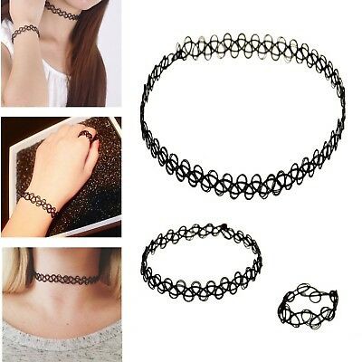 Bộ chocker tatoo gồm vòng cổ , nhẫn và vòng tay