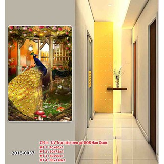 Tranh Treo Tường 3D / Chim Công Uyên Ương Tranh Treo Tường Phòng Ngủ / In trực tiếp trên gỗ nhập khẩu Hàn Quốc