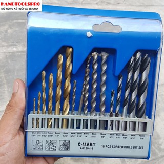 Bộ mũi khoan tổng hợp 16 chi tiết -16 C-MART A0120-16