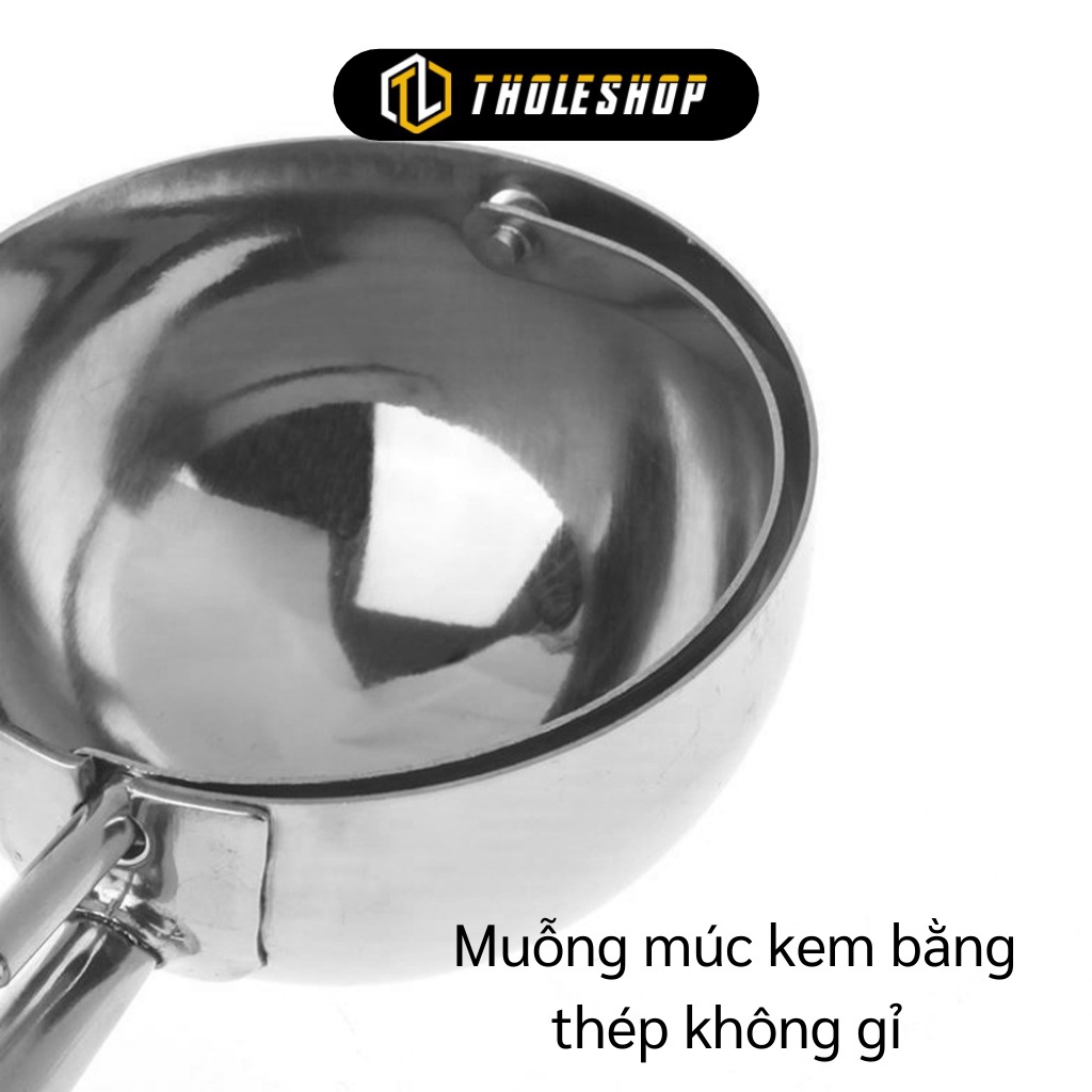 Muỗng múc thực phẩm XẢ TỒN Muỗng múc bằng inoxx không gỉ 5cm, dùng để tạo hình thịt viên, múc kem 9439