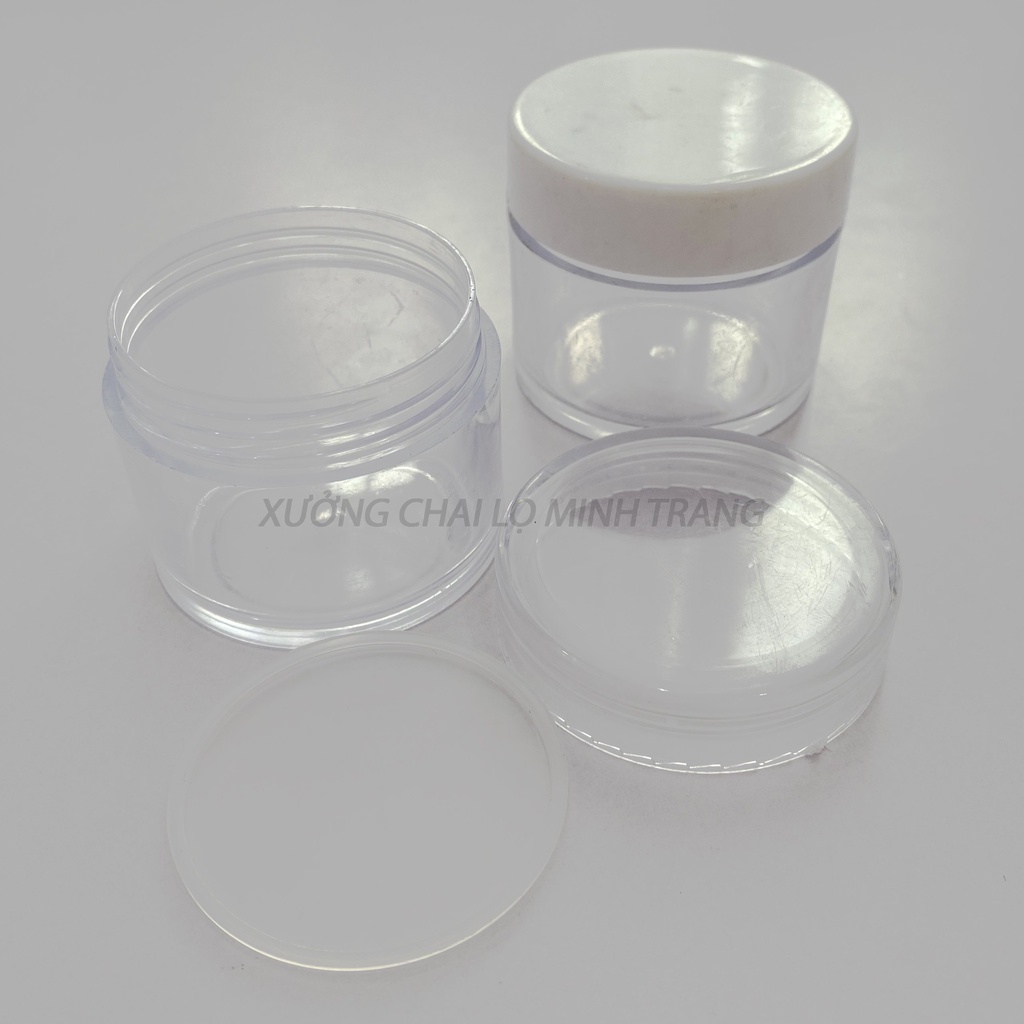 Hủ Nhựa Chiết Mỹ Phẩm Thân Trong Có Lót 50g