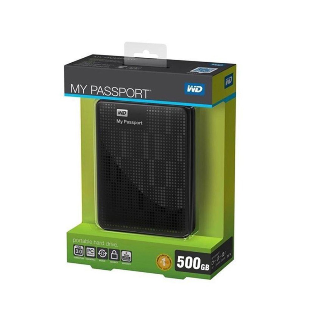 Ổ cứng di động WD PASSPORT 2.5" USB 3.0 500GB/ 1TB - [Bảo hành 24 Tháng] Ổ cứng gắn ngoài ưa chuộng nhất