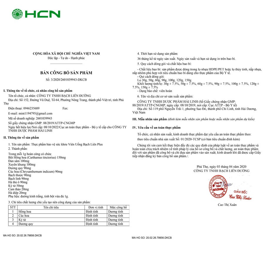 Viên uống Bạch Liên Plus giúp bổ huyết, điều hòa kinh nguyệt, viên uống giúp giảm lão hóa, làm đẹp da