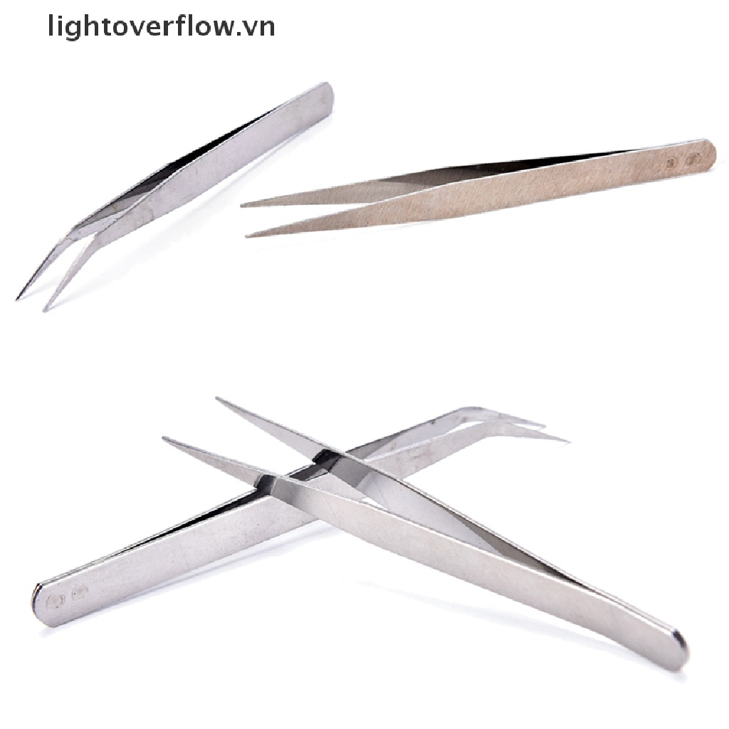 Bộ 2 Nhíp Lấy Lông Mi Bằng Thép Không Gỉ Tiện Dụng