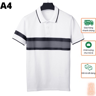 Áo polo cổ dệt 💖 polo khử mùi cotton cvc 💖 áo thun cổ bẻ sang trọng, lịch sự - a4