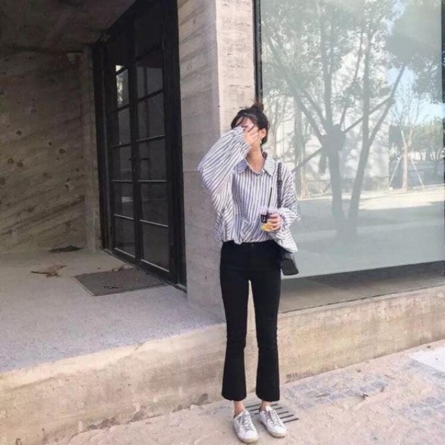 Quần loe đen [ảnh+video thật]