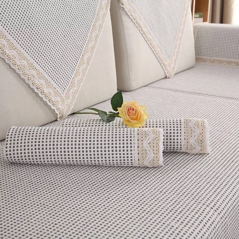 Vỏ Bọc Đệm Ghế Sofa Bằng Vải Cotton Lanh Màu Trơn Đơn Giản Hiện Đại Chống Trượt