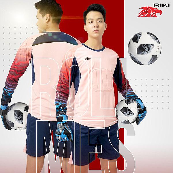 Quần áo bóng đá không logo, quần áo thủ môn dài tay có đệm in tên RIKI - Yousport