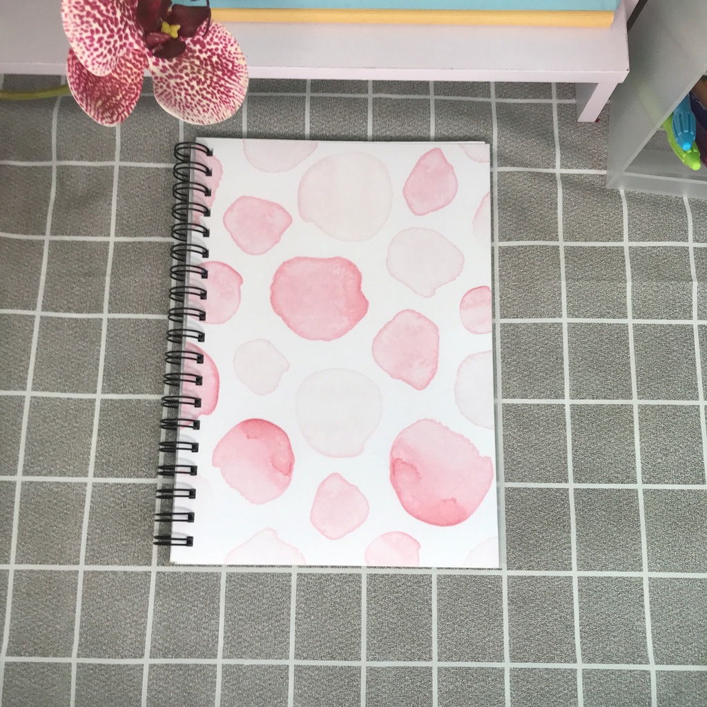 Sổ / Vở lò xo kép caro, kẻ ngang, chấm bi PATTERN LOVER khổ B5 Self Planner 80-120-160 trang 100GSM