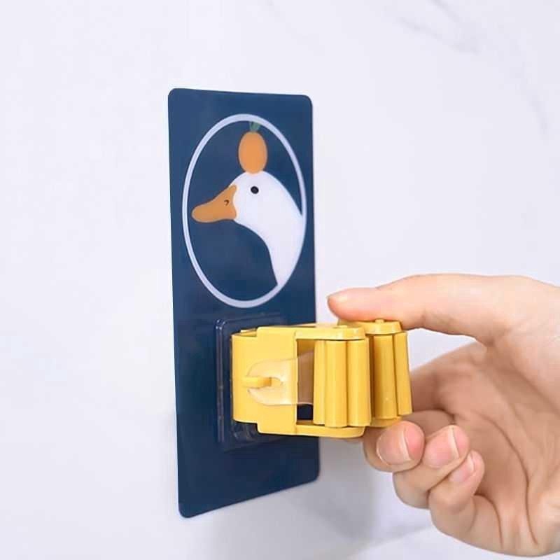 [Mới] Giá Đỡ Cây Lau Nhà / Móc Treo Cây Lau Nhà Gắn Tường Không Đục Lỗ Mạnh Mẽ Hoạt Hình Dễ Thương / Chổi Lau Nhà