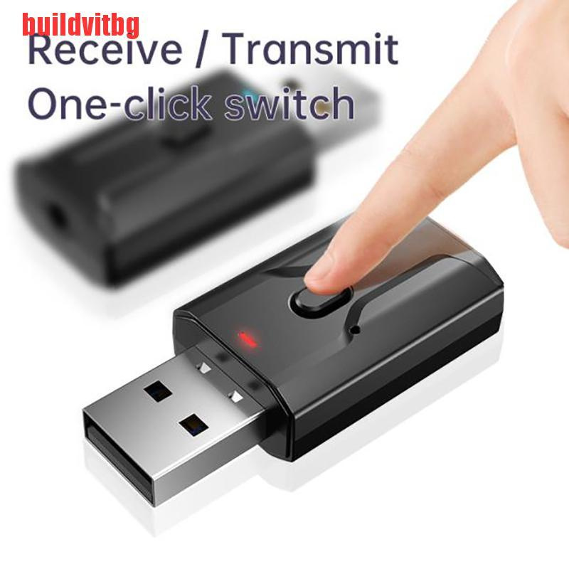 {buildvitbg}4 in 1 USB Bluetooth 5.0 Transmitter Receiver Wireless Audio Bluetooth Adapter GVQ