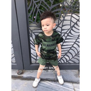 Bộ quần áo trẻ em phông rằn ri