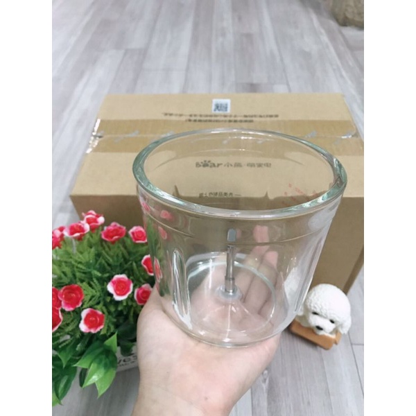 Cối thủy tinh, nắp nhựa thay thế máy xay bear 0.6l