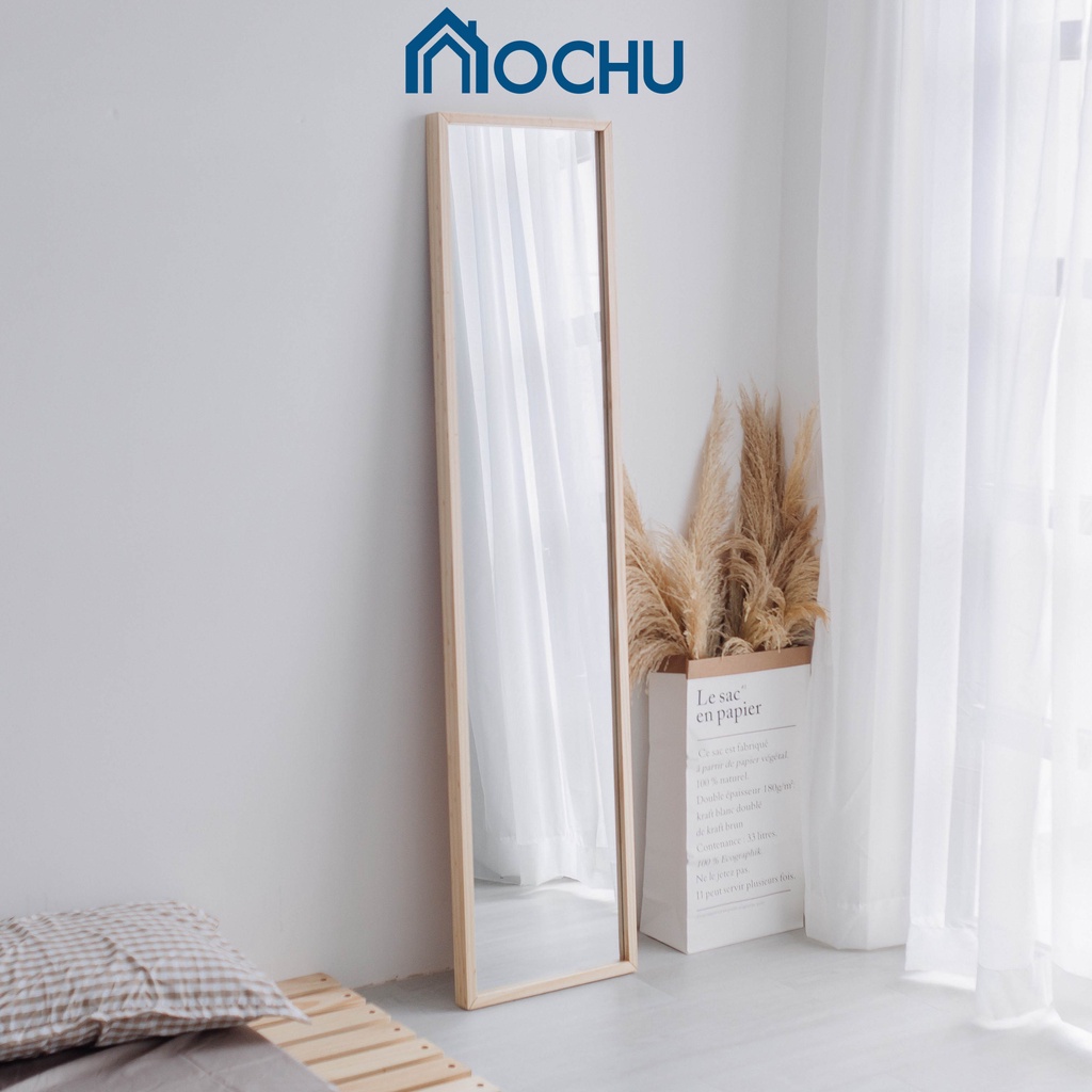 Gương đứng soi toàn thân khung gỗ OCHU Dựa tường MIRROR M Nội thất Decor phòng khách p