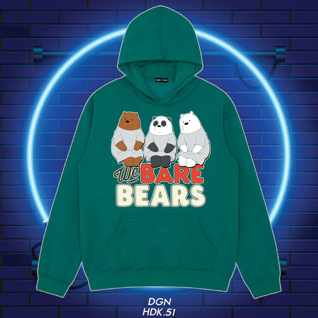 áo dài tay có nón mẫu 3 chú gấu HDK.51