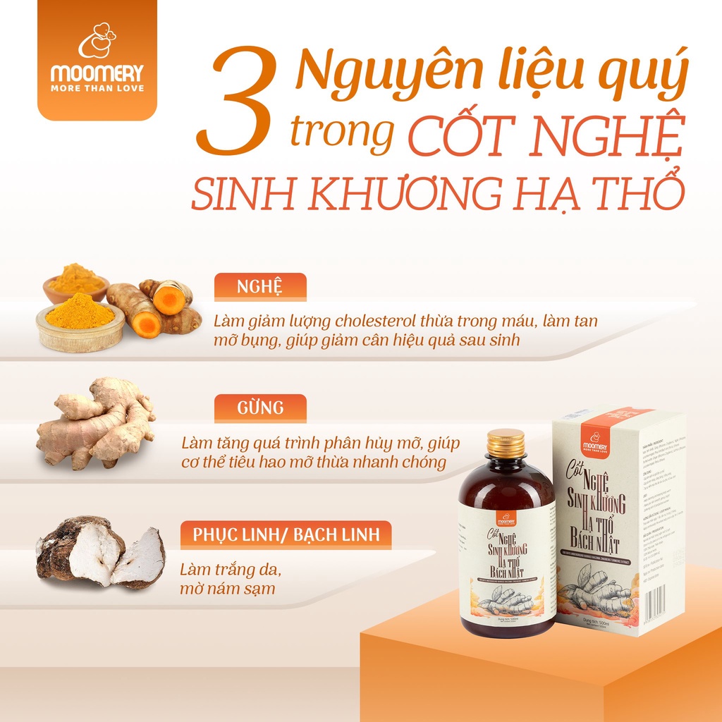 Cốt Nghệ Sinh Khương Moomery - Cốt Nghệ Sinh Khương Hạ Thổ Bách Nhật - Chính Hãng Nhã Phương Beauty &amp; Moomery