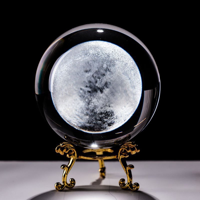 Quả cầu mặt trăng Moon thủy tinh pha lê quà tặng trang trí dễ thương cổ trang