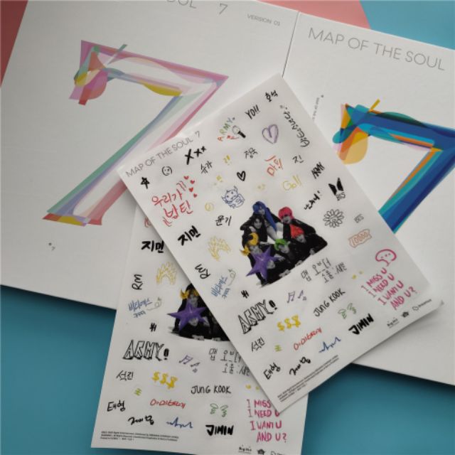 Sticker BTS - dán nhãn Album Most 7 offcial