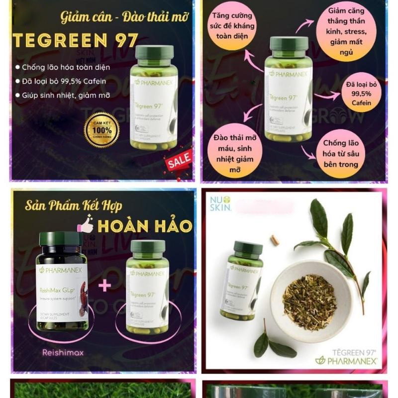 Thực Phảm Bảo Vệ Sức Khỏe Nuskin Tegreen 97 Chống Oxy Hoá Hỗ Trợ Tim Mạch Bảo Vệ Tế Bào - 120 viên