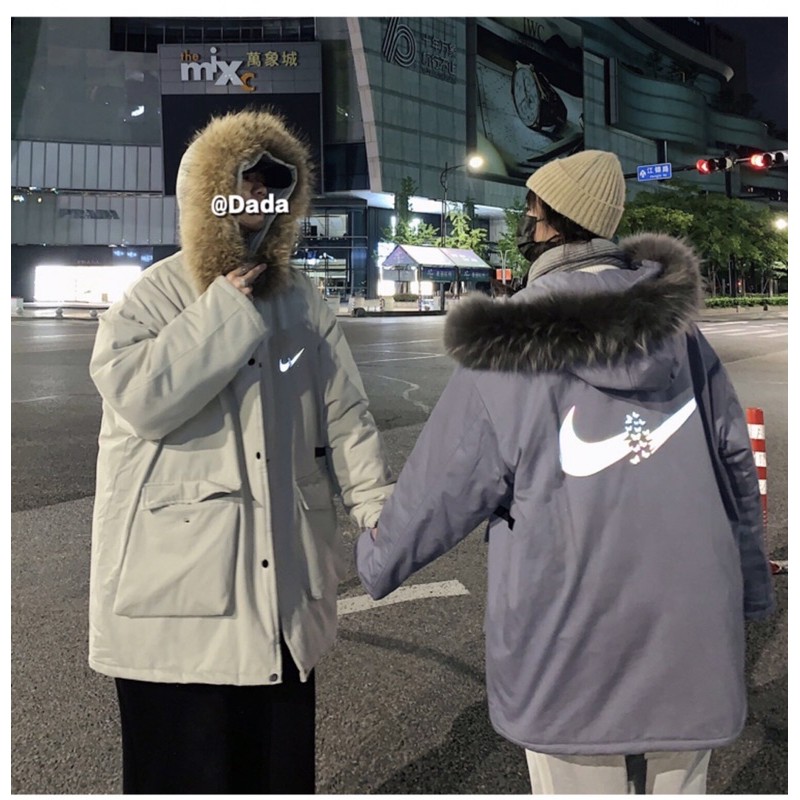 Áo khoác phao oversize dáng rộng mũ lông Unisex nam nữ Ulzzang siêu ấm siêu chất ❤️