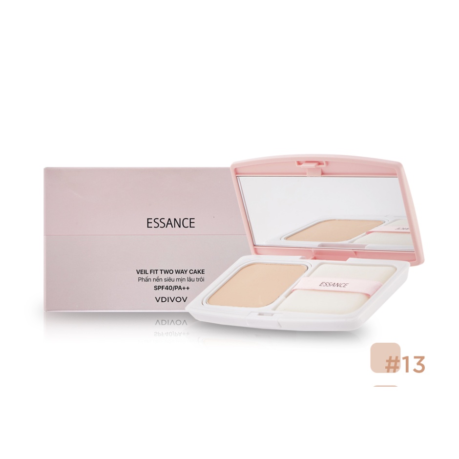 [Sale 35%] Màu 13 Phấn nền siêu mịn lâu trôi Essance Veil Fit Two Way Cake SPF40/PA++ 7g Màu 13