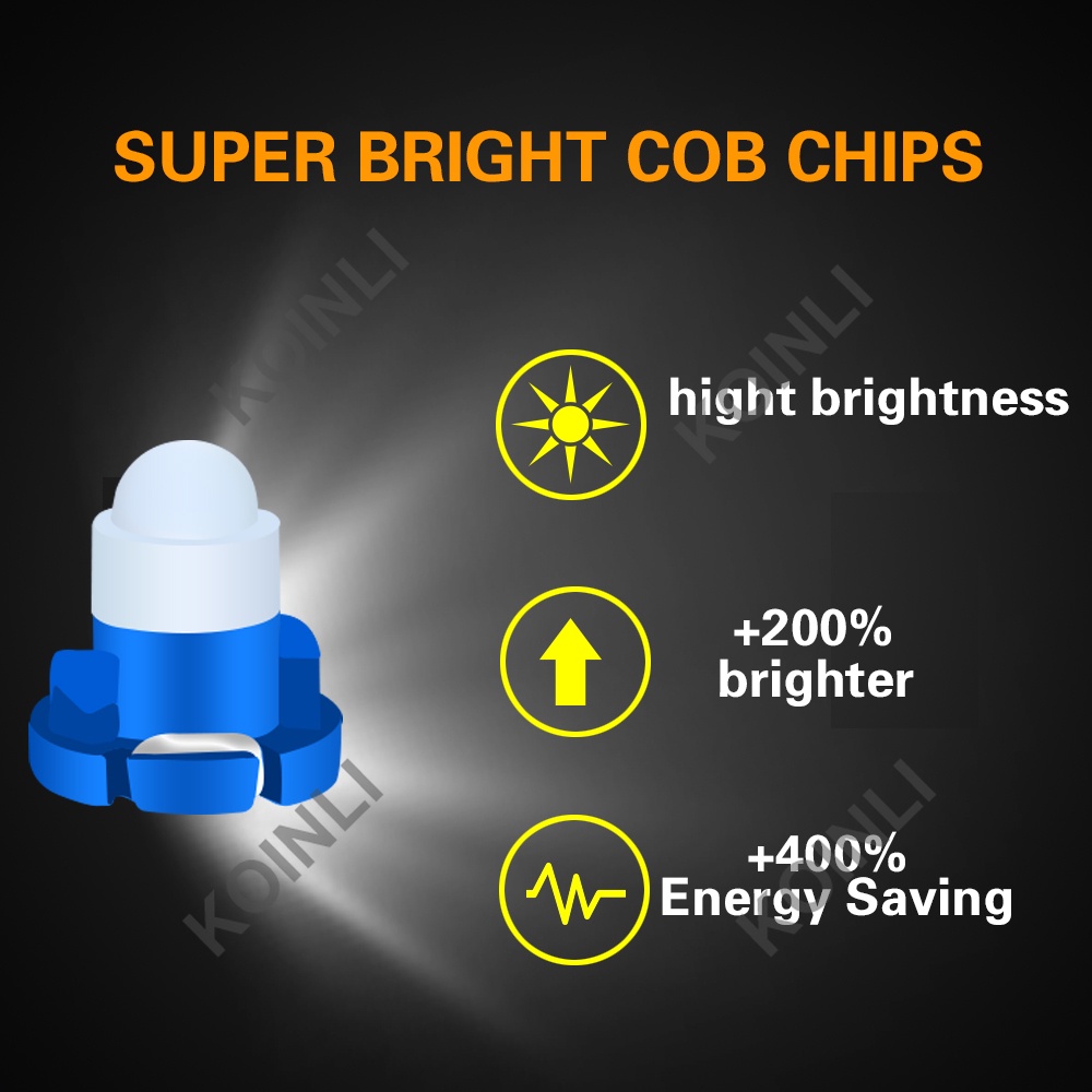 Bóng đèn LED T3 T4.2 T4.7 DC12 ánh sáng trắng cho xe hơi