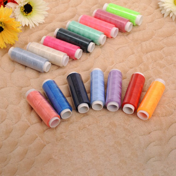 Set 39 cuộn chỉ Polyester 200 Yard màu sắc hỗn hợp cho máy may