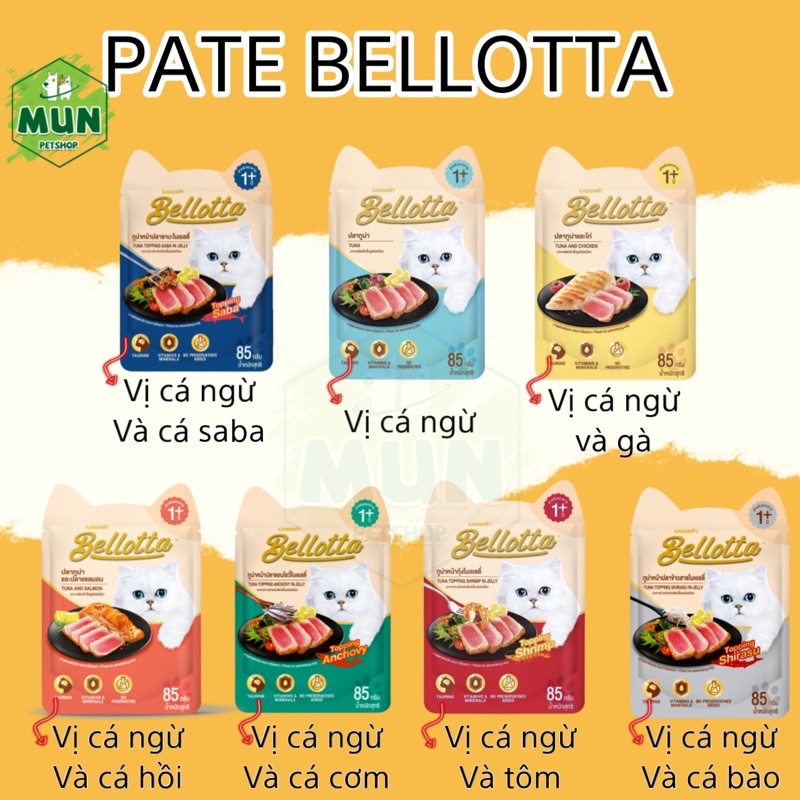 Pate Bellotta cho mèo gói 85gr