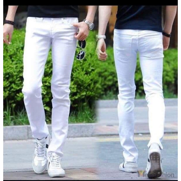 Quần Jeans nam trắng ôm body Hàn Quốc thời trang cực hot 2020 | BigBuy360 - bigbuy360.vn