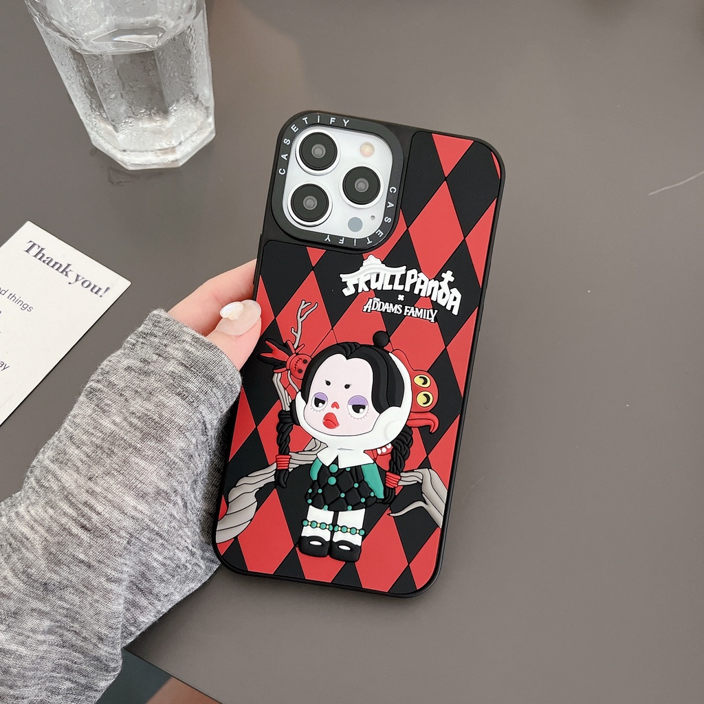 Casetify Ốp Điện Thoại Silicon Họa Tiết Đầu Lâu / Gấu Trúc Cho iPhone 15 14 13 12 11 Pro Max 7 8 Plus SE XR