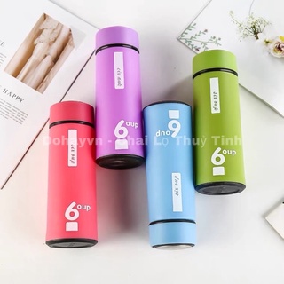 Bình giữ nhiệt thủy tinh 6OUP cao cấp dung tích 450ml. Chai nước thủy tinh cao cấp có vỏ nhựa sinh học dung tích 450ml.