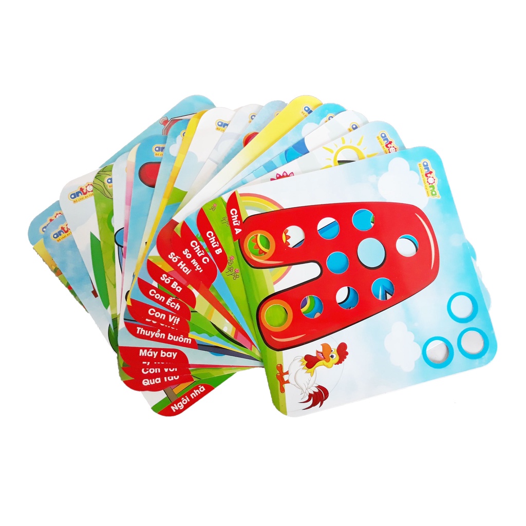 Đồ Chơi Giáo Dục Đồ Chơi Xếp Nút Mầm Non VAN GOGH 1 Antona No.233 Cho Bé