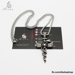 Bỏ - Dây chuyền Titan Biểu tượng Kiếm và Rắn phong cách châu Âu - NL062 - Aluha