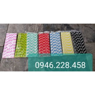 1 gói ống hút giấy hàng mầu