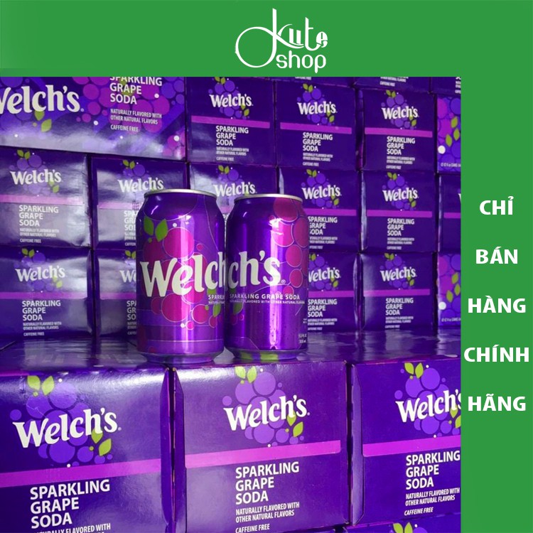 Nước ngọt có ga Welch’s Sparkling Grape Soda lốc 12 lon