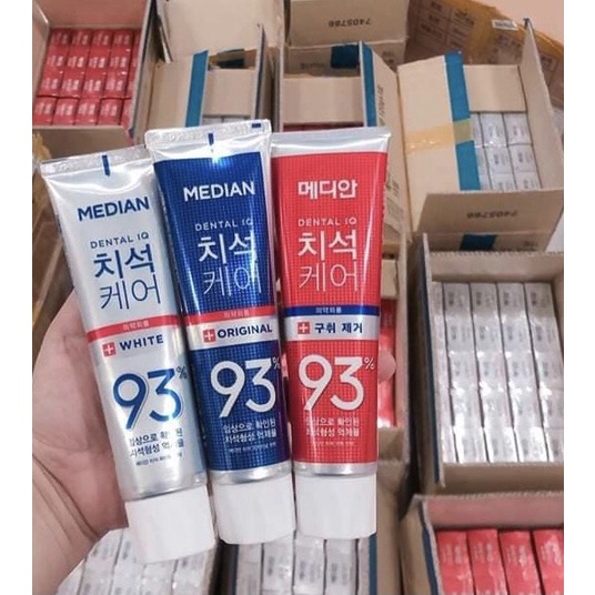 Kem đánh răng MEDIAN Dental IQ 93% Hàn Quốc 120g, giúp trắng răng