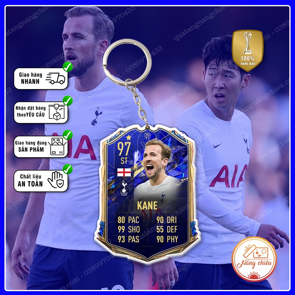 Móc khóa thẻ CLB bóng đá Tottenham Hotspur ☘️Quà Tặng Nắng Chiều☘️