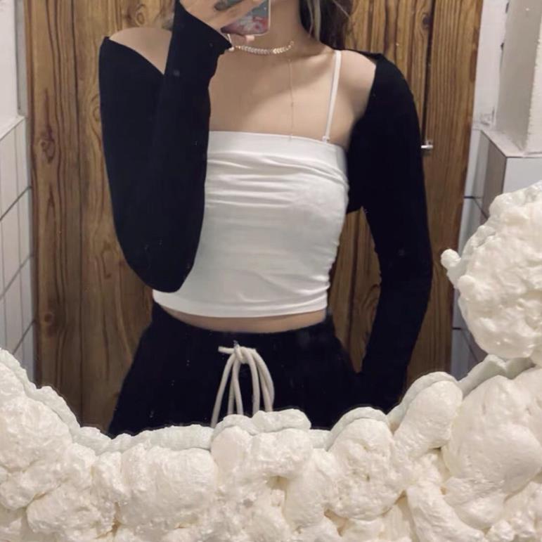 áo len croptop cardigan khoác mỏng cánh tay sexy - ko kèm áo trong (1863#) | BigBuy360 - bigbuy360.vn